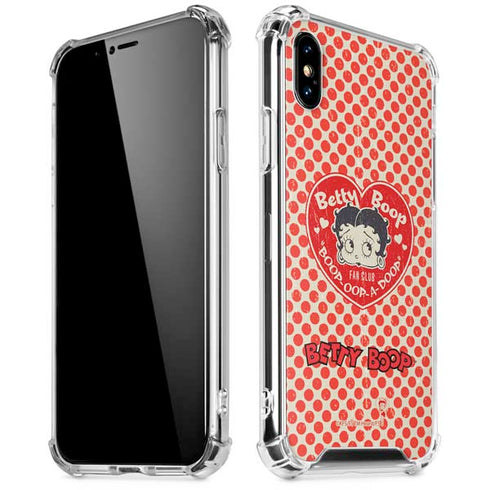 Betty Boop Red Heart iPhone XS Max Clear Case